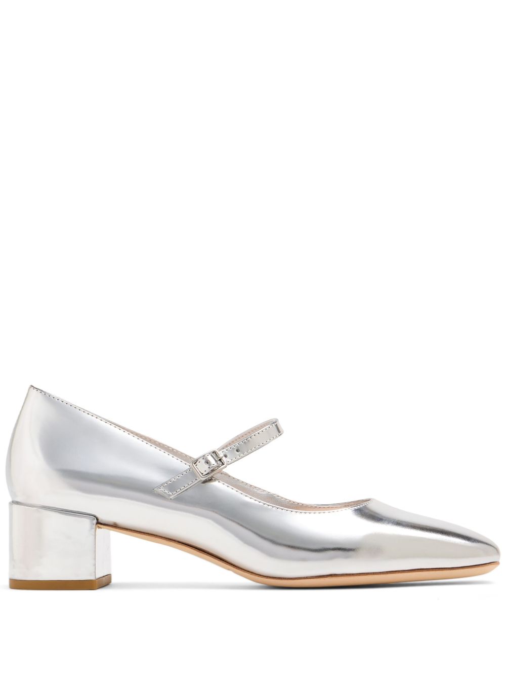 Loeffler Randall 玛丽珍高跟鞋 - 银色