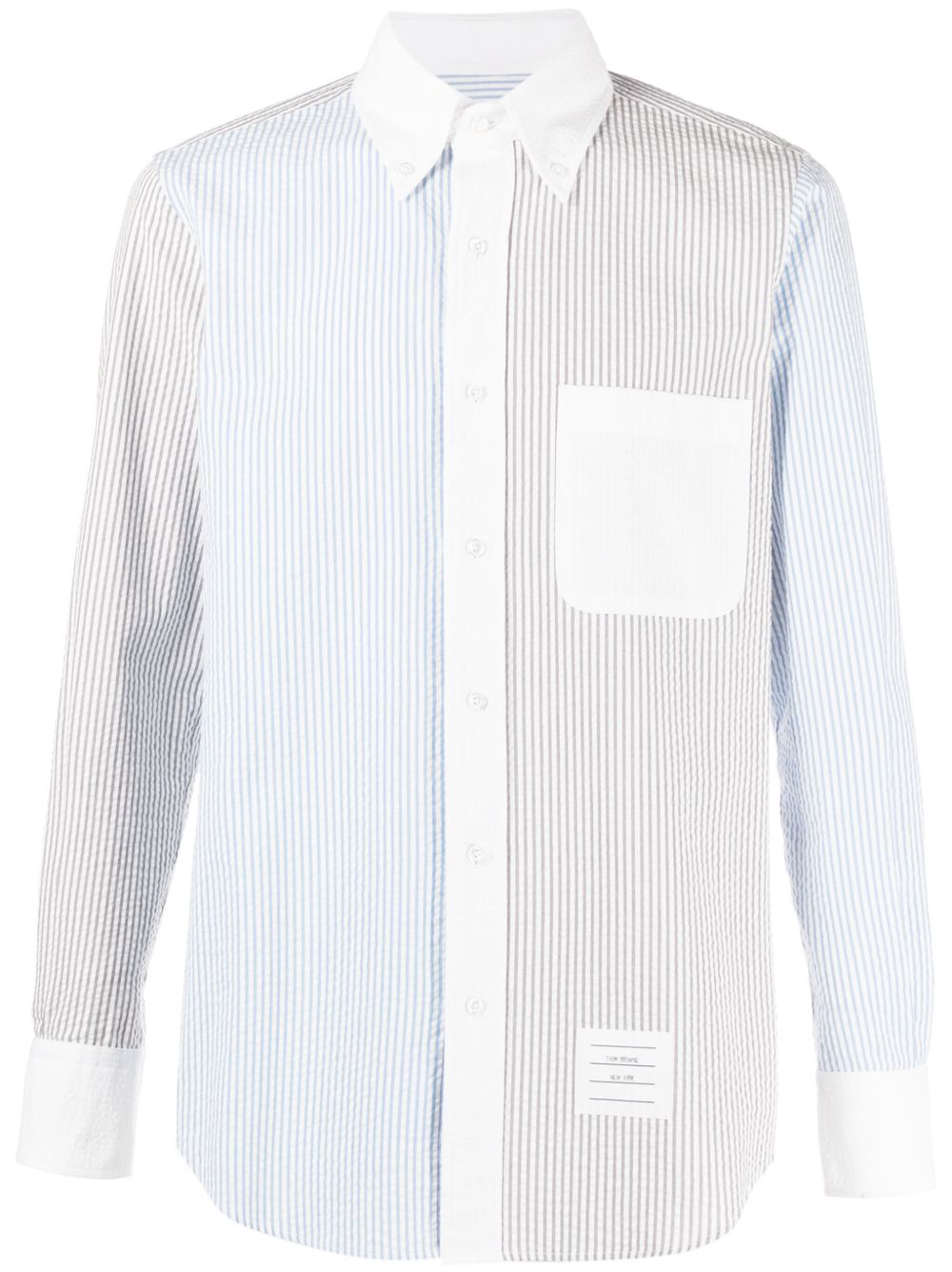 Thom Browne Fun-mix 条纹衬衫 - 蓝色