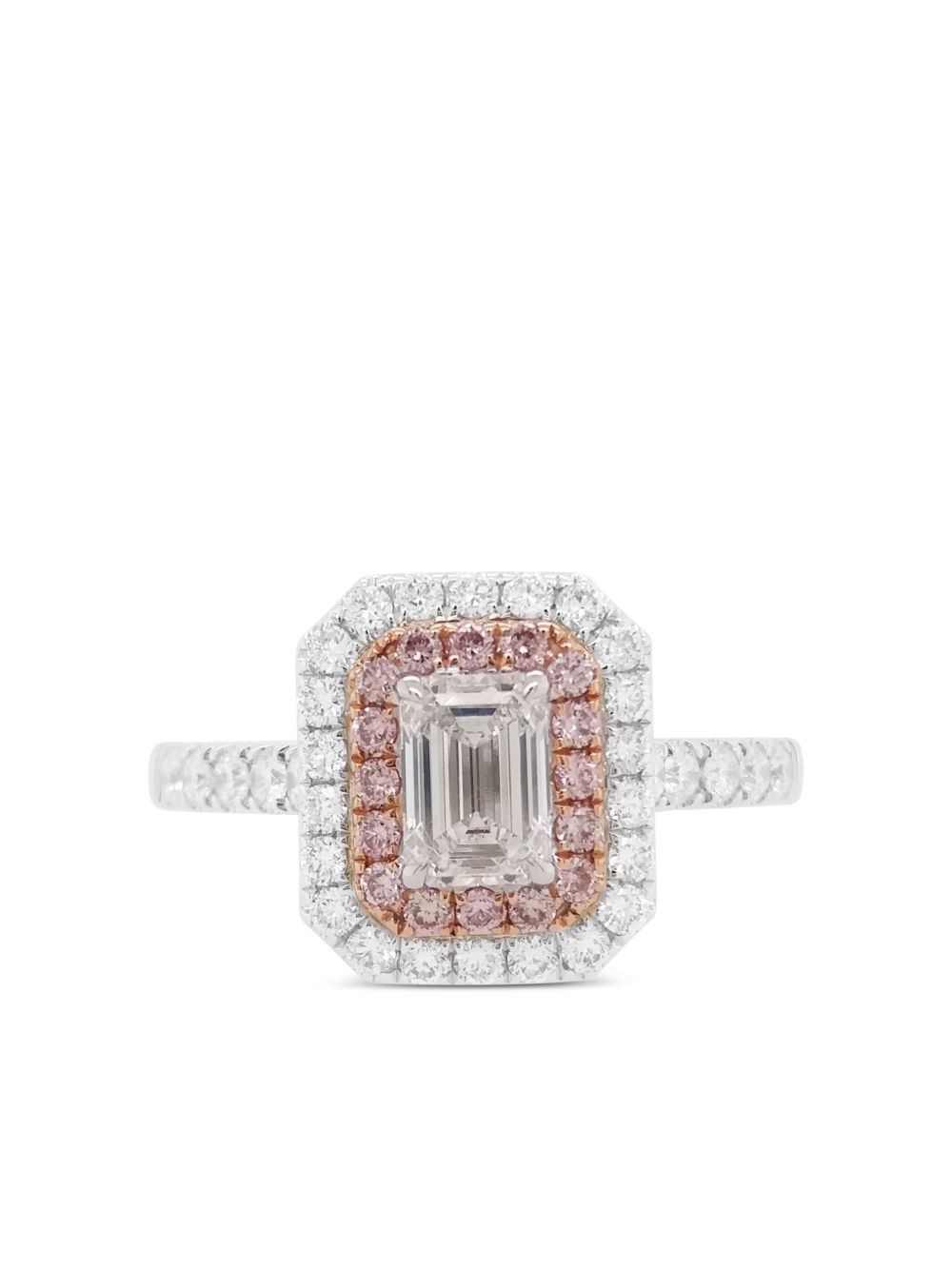 HYT Jewelry 18K白金钻石戒指 - 粉色