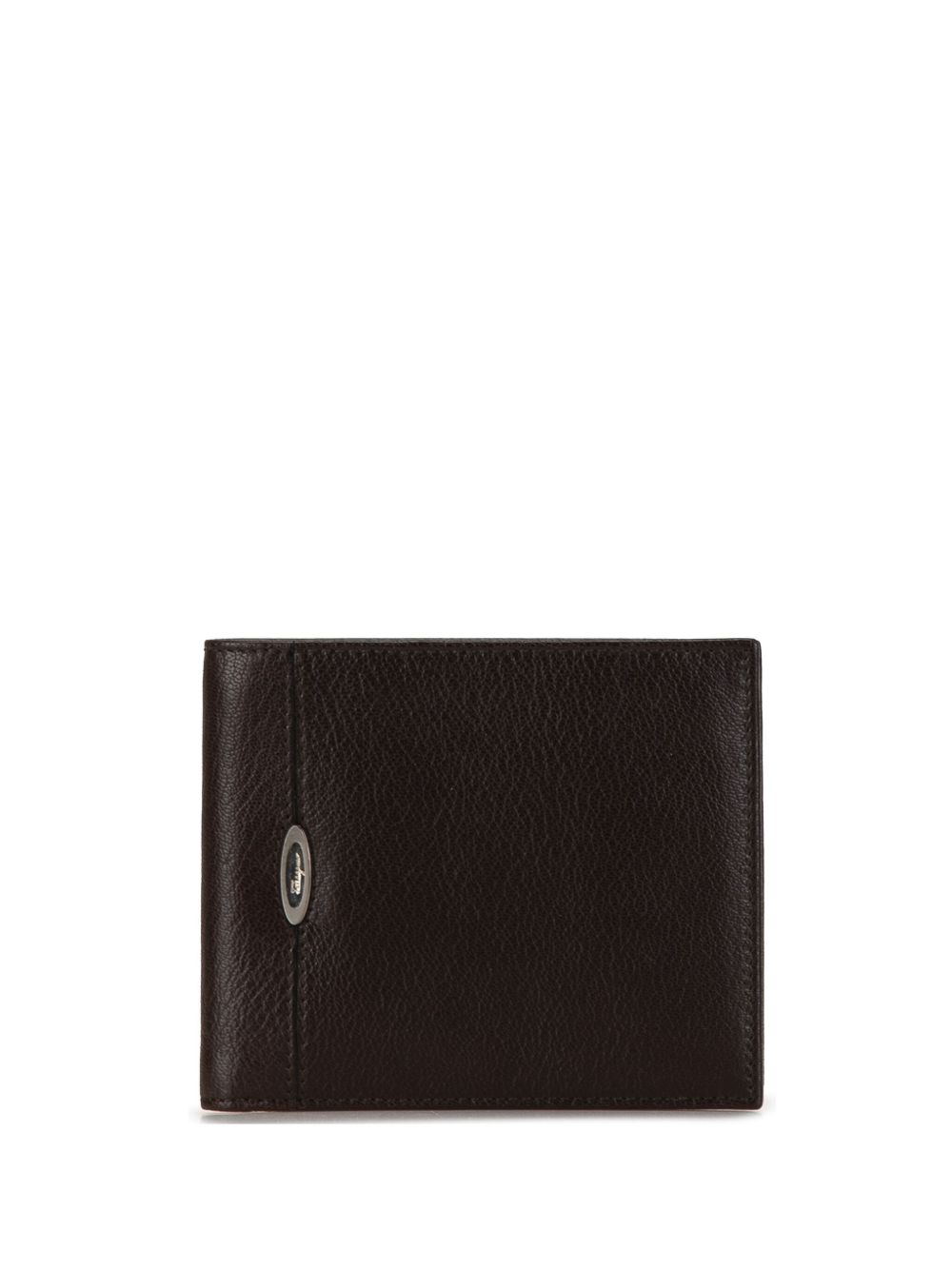 Ferragamo Pre-Owned 皮质对折小号钱包（1900年代典藏款） - 褐色
