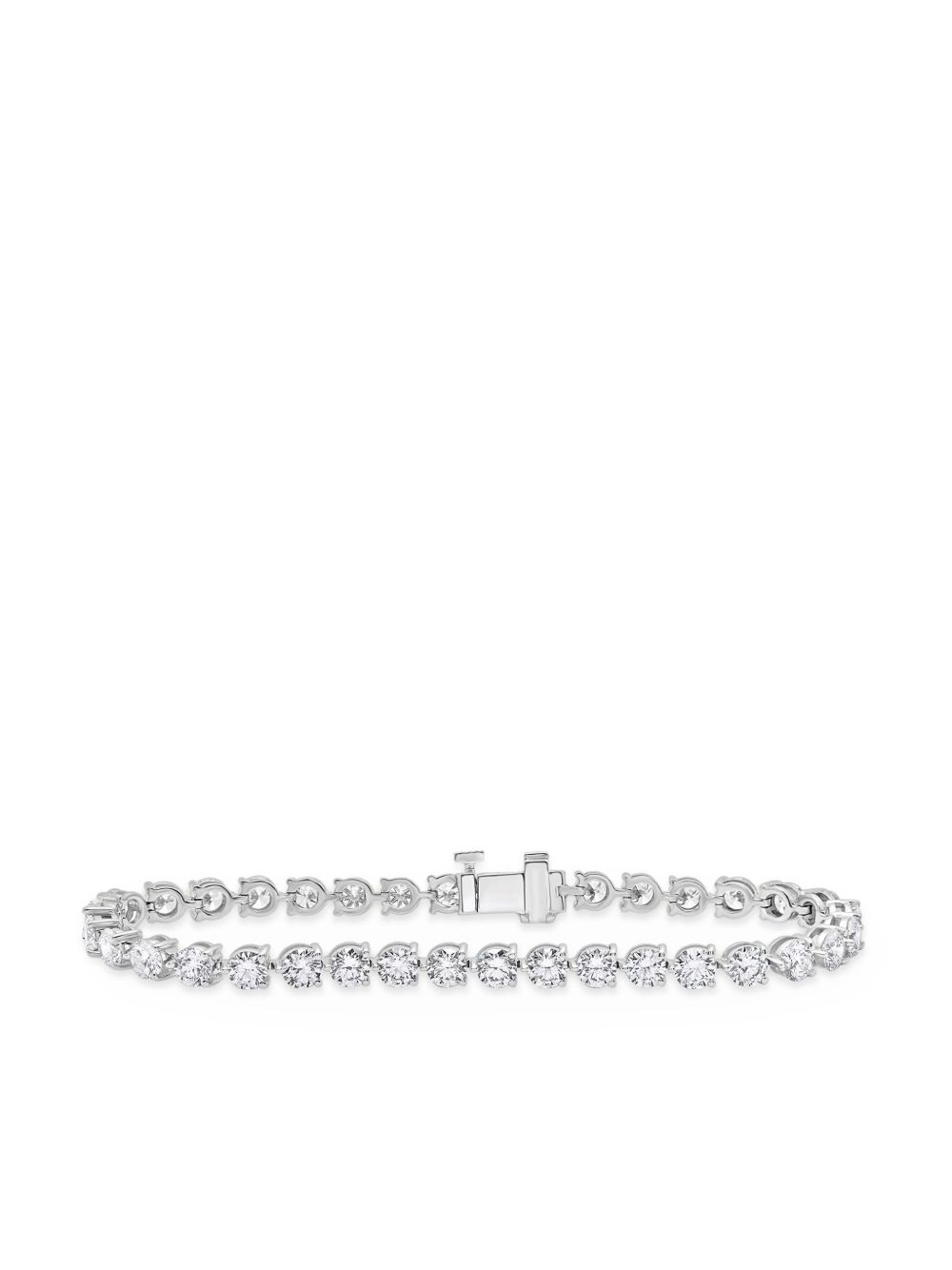 Jewels Aficionado 18K白金 Luce 钻石手链 - 银色