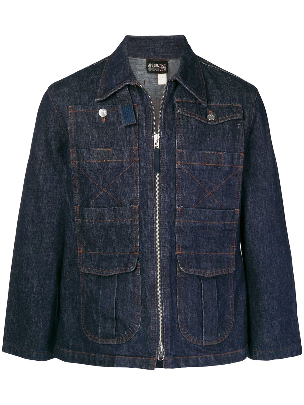 Jean Paul Gaultier Pre-Owned 古着拉链牛仔夹克 - 蓝色