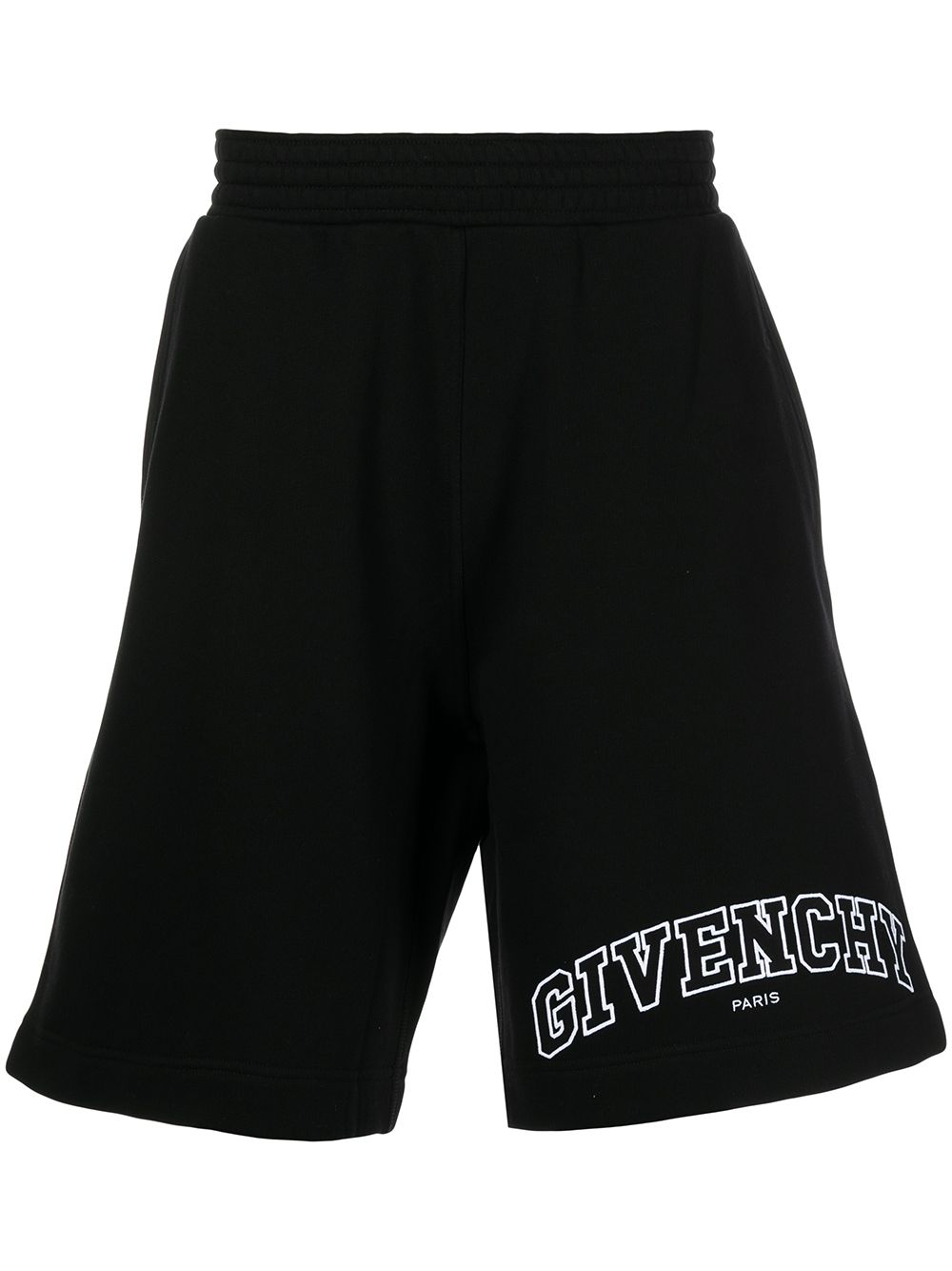 Givenchy logo印花运动短裤 - 黑色