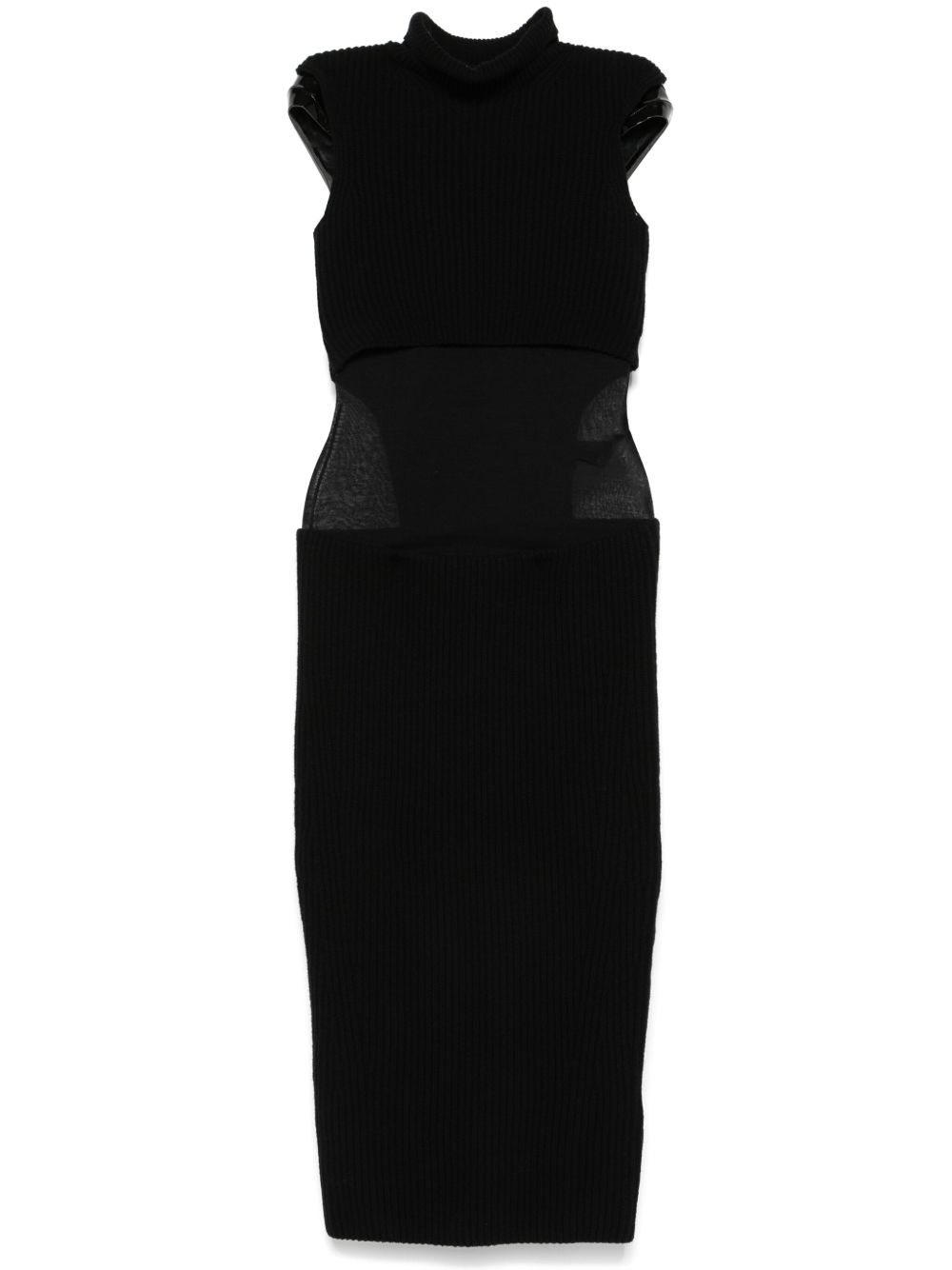 Sportmax Arabba 中长连衣裙 - 黑色