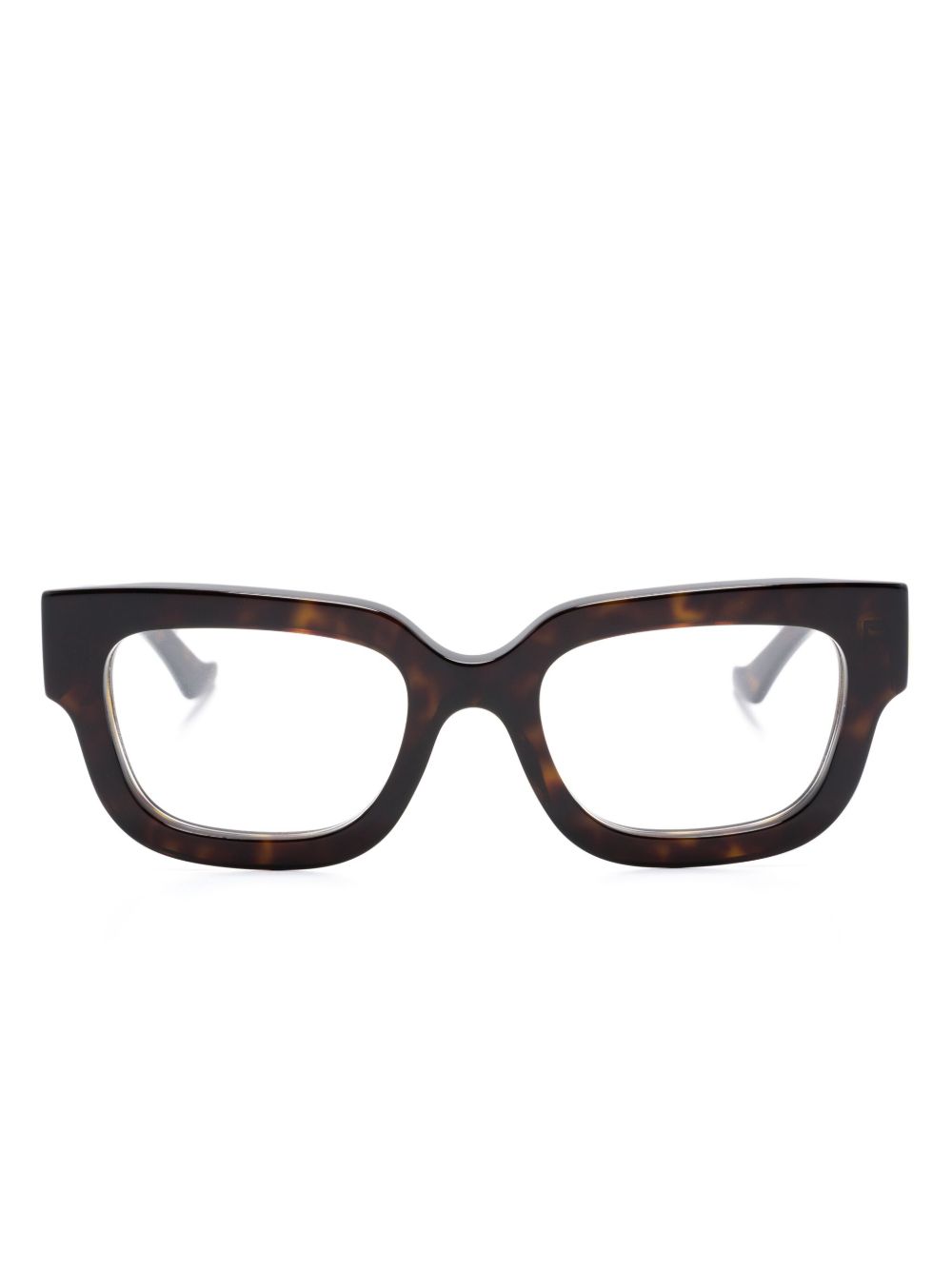 Gucci Eyewear 方框眼镜 - 褐色