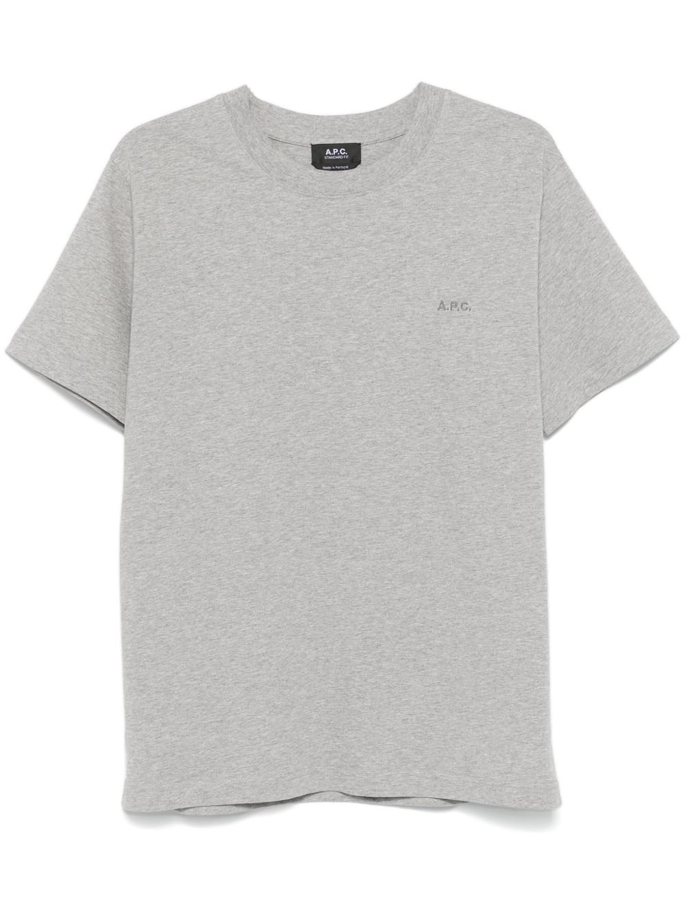 A.P.C. logo刺绣T恤 - 灰色