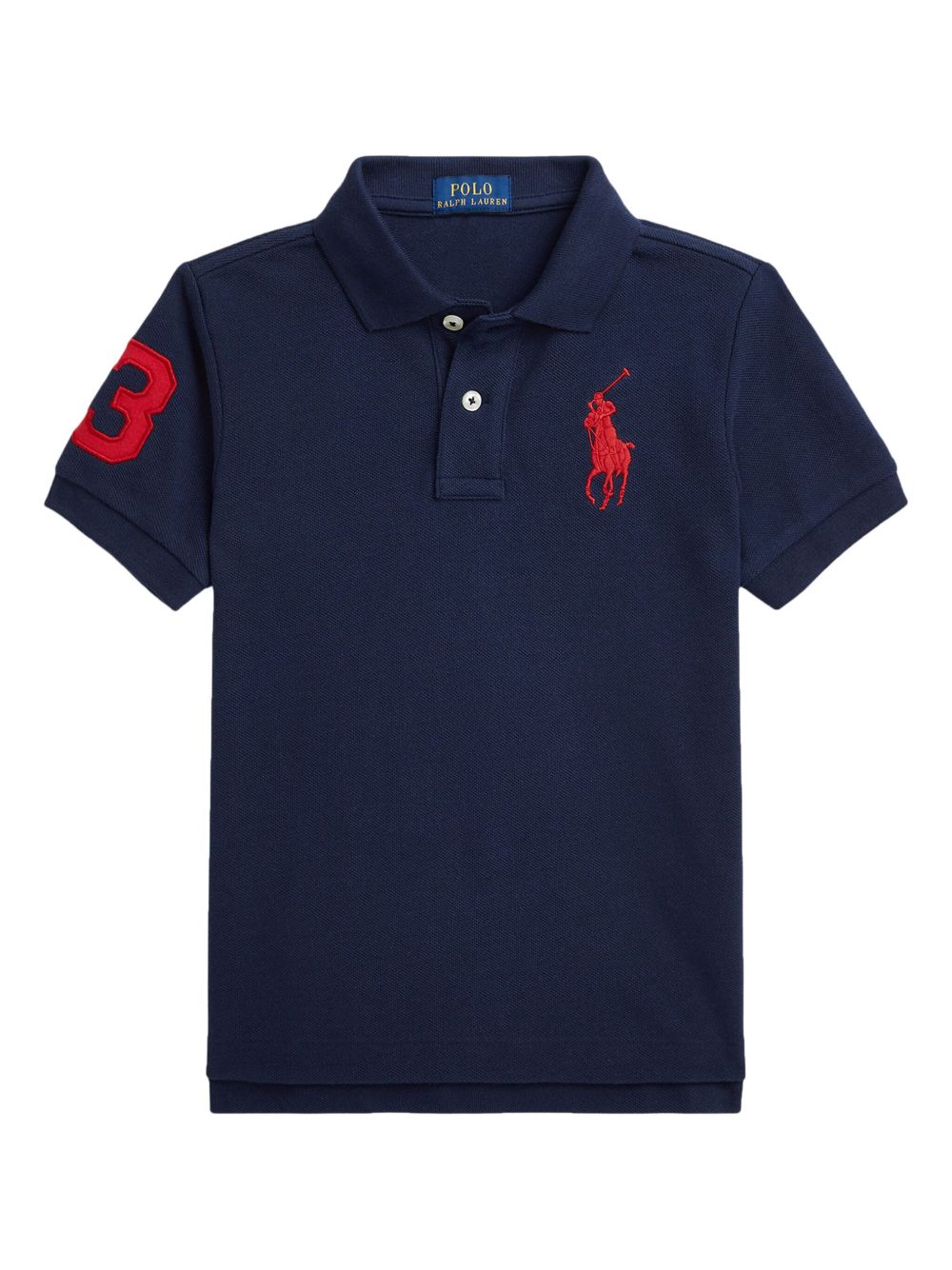 POLO RALPH LAUREN KIDS Polo Pony 刺绣棉polo衫 - 蓝色