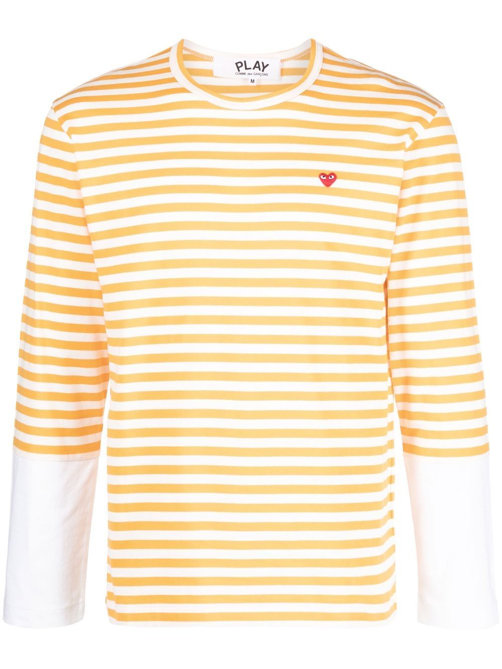 Comme Des Garçons Play 刺绣logo细节T恤 - 黄色