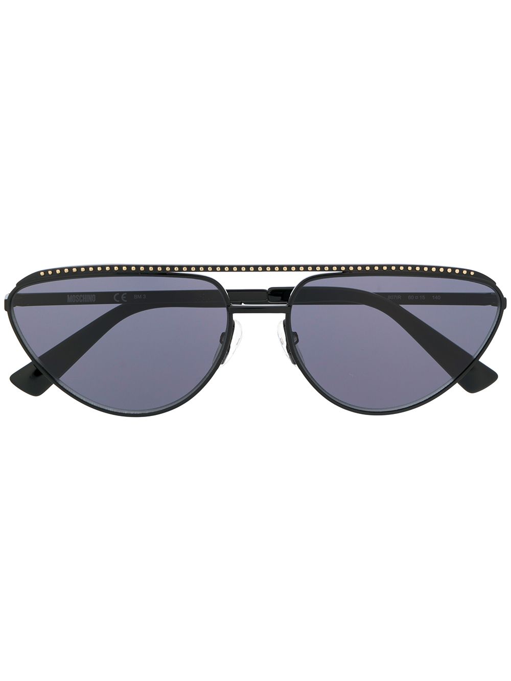 Moschino Eyewear 猫眼框太阳眼镜 - 黑色