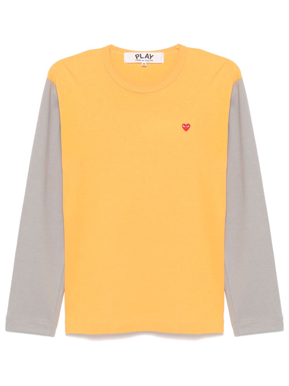 Comme Des Garçons Play 标贴双色T恤 - 橘色