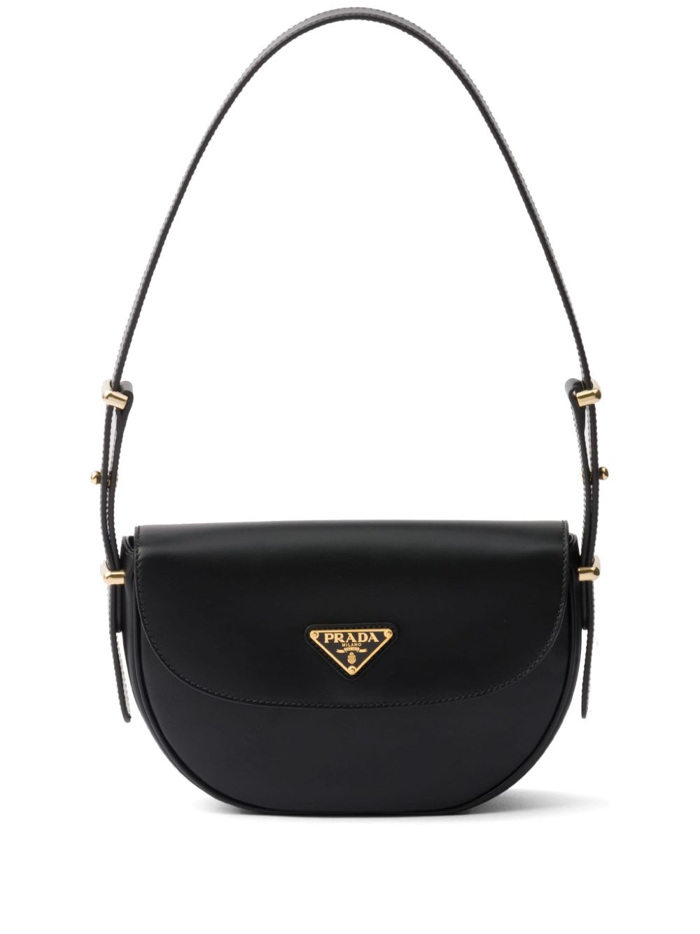 Prada 皮质小号单肩包 - 黑色