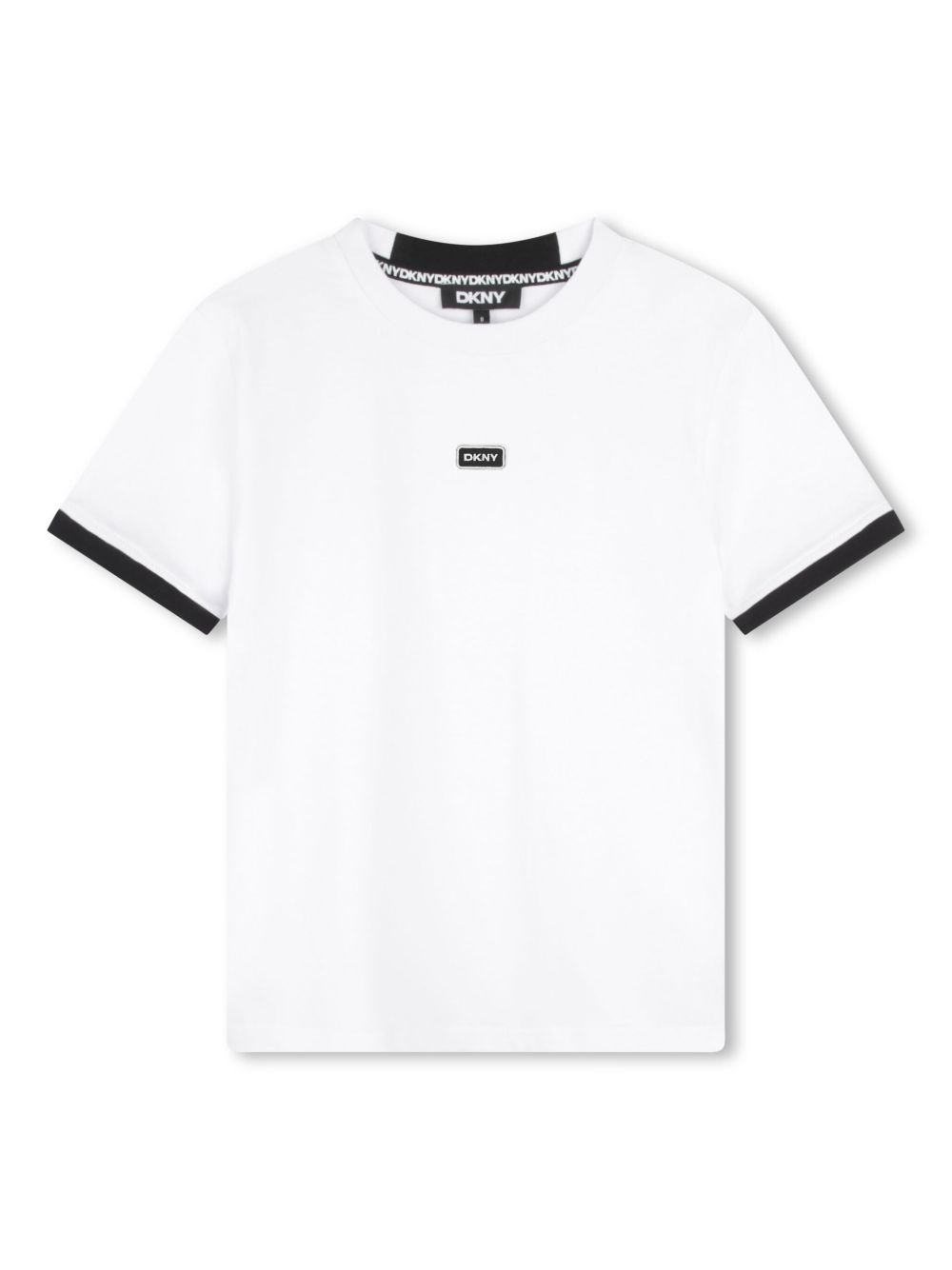 Dkny Kids logo印花棉T恤 - 白色