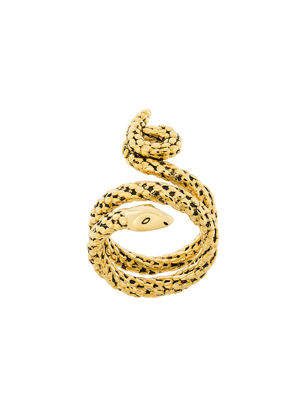 Aurelie Bidermann 环绕式蛇形戒指 - 金属色