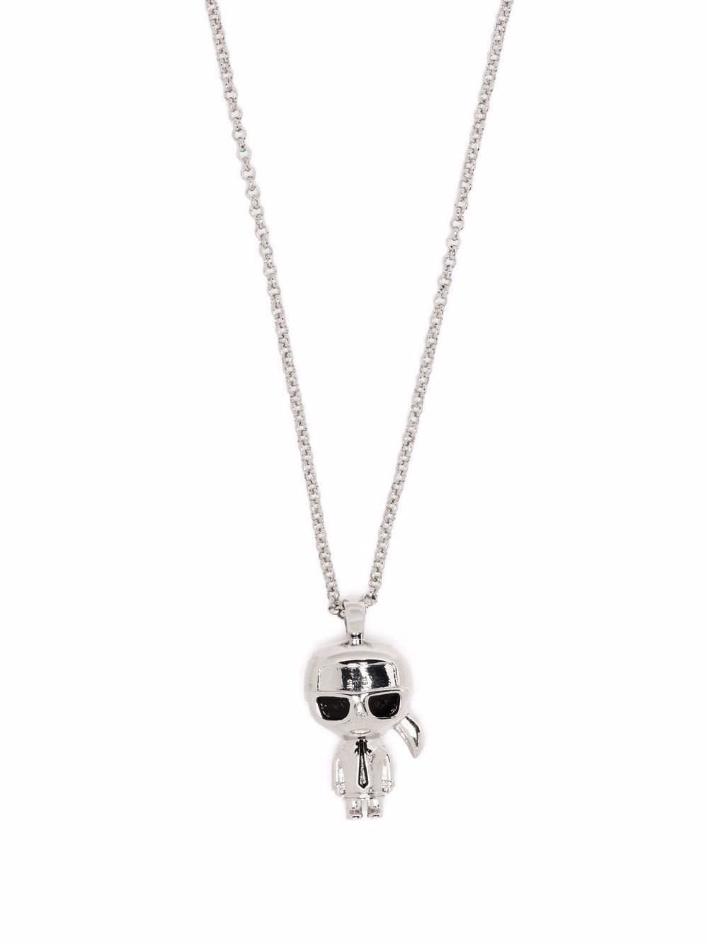 Karl Lagerfeld Ikon Karl 项链 - 银色