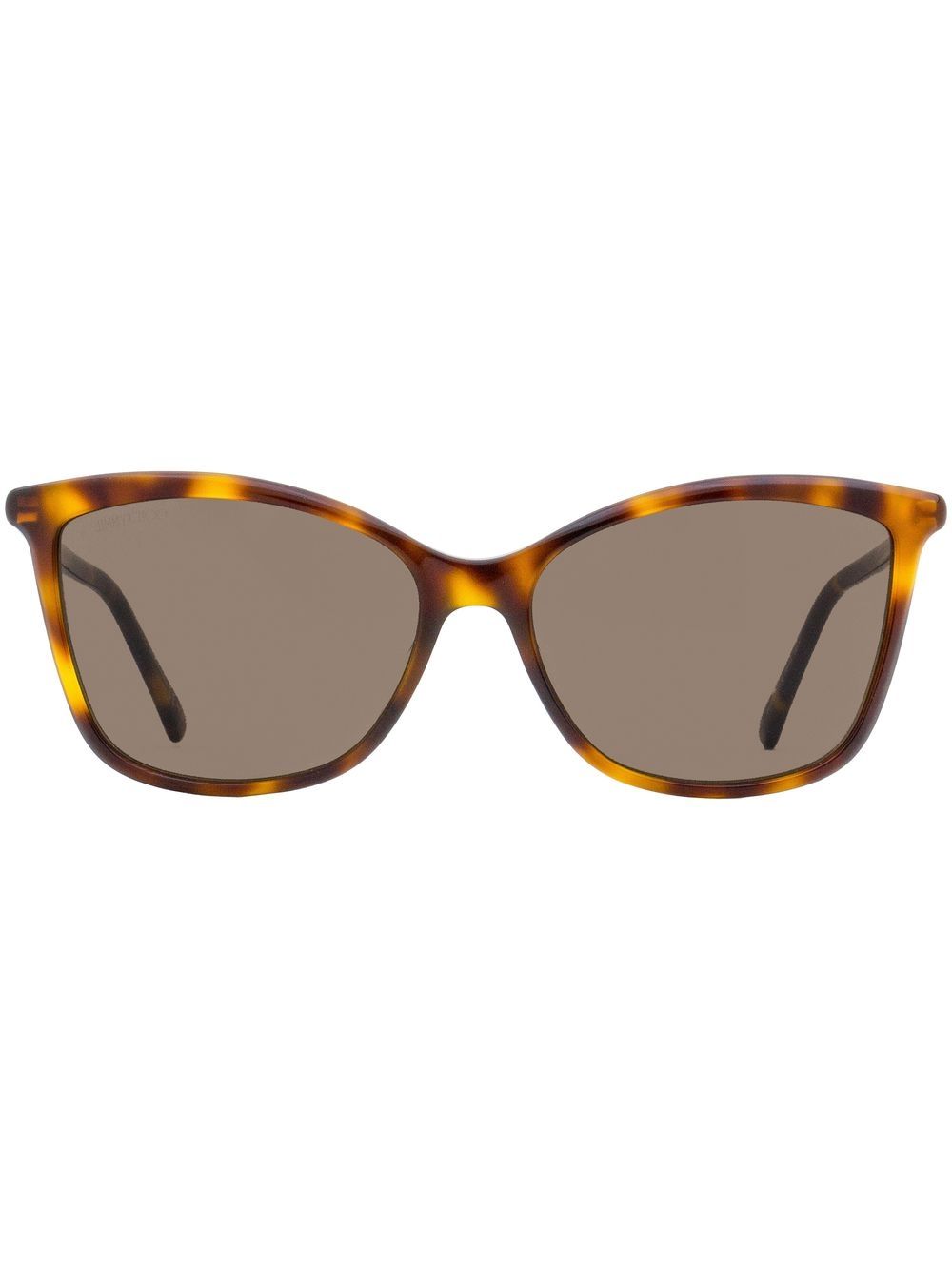 Jimmy Choo Eyewear Ba 玳瑁纹镜框太阳眼镜 - 褐色
