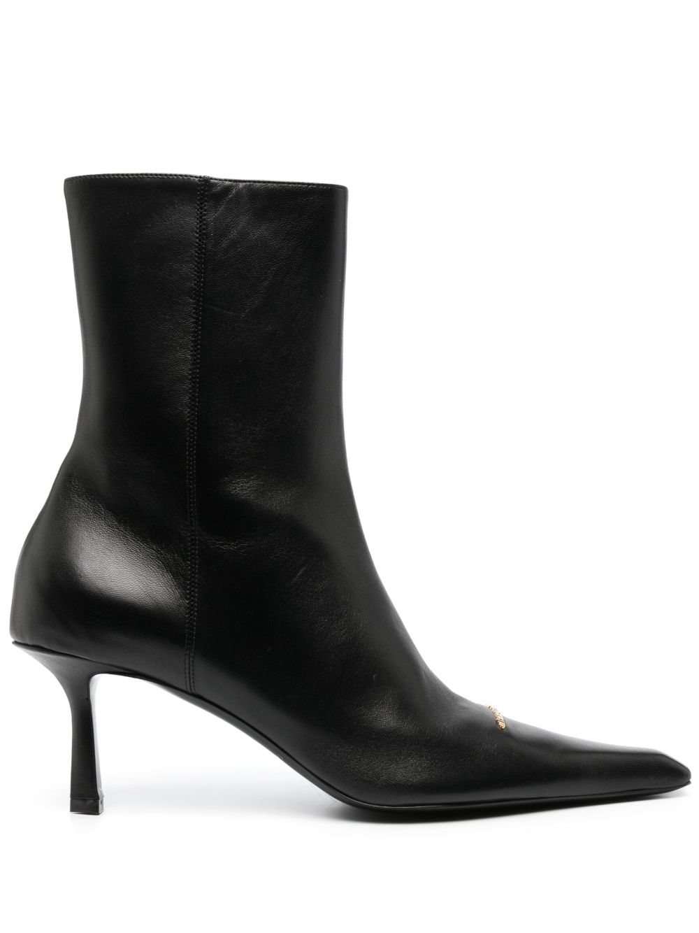Alexander Wang Viola 高跟皮质短靴 - 黑色