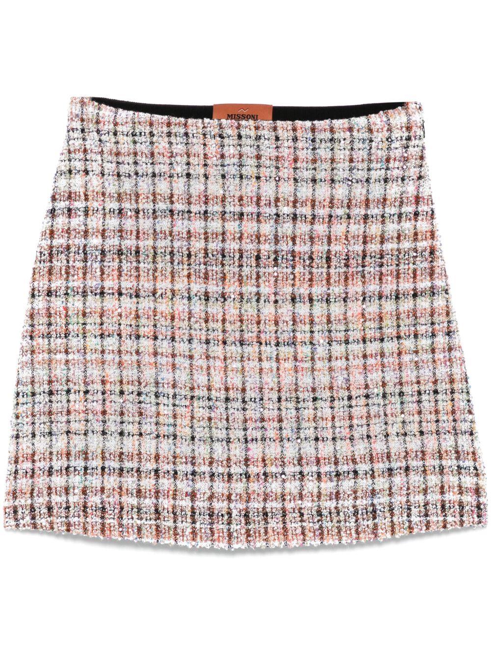 Missoni 格纹迷你半身裙 - 粉色