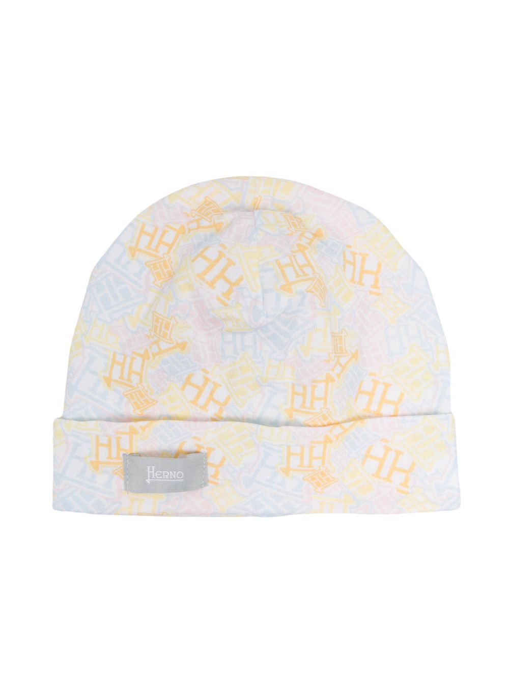Herno Kids logo印花棉棒球帽 - 黄色