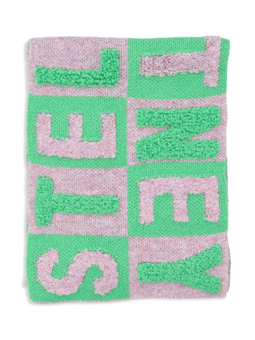 Stella McCartney Kids logo提花围巾 - 灰色