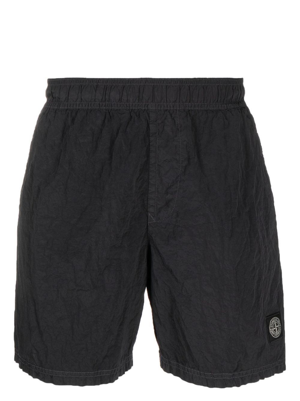 Stone Island 罗盘图案泳裤 - 黑色