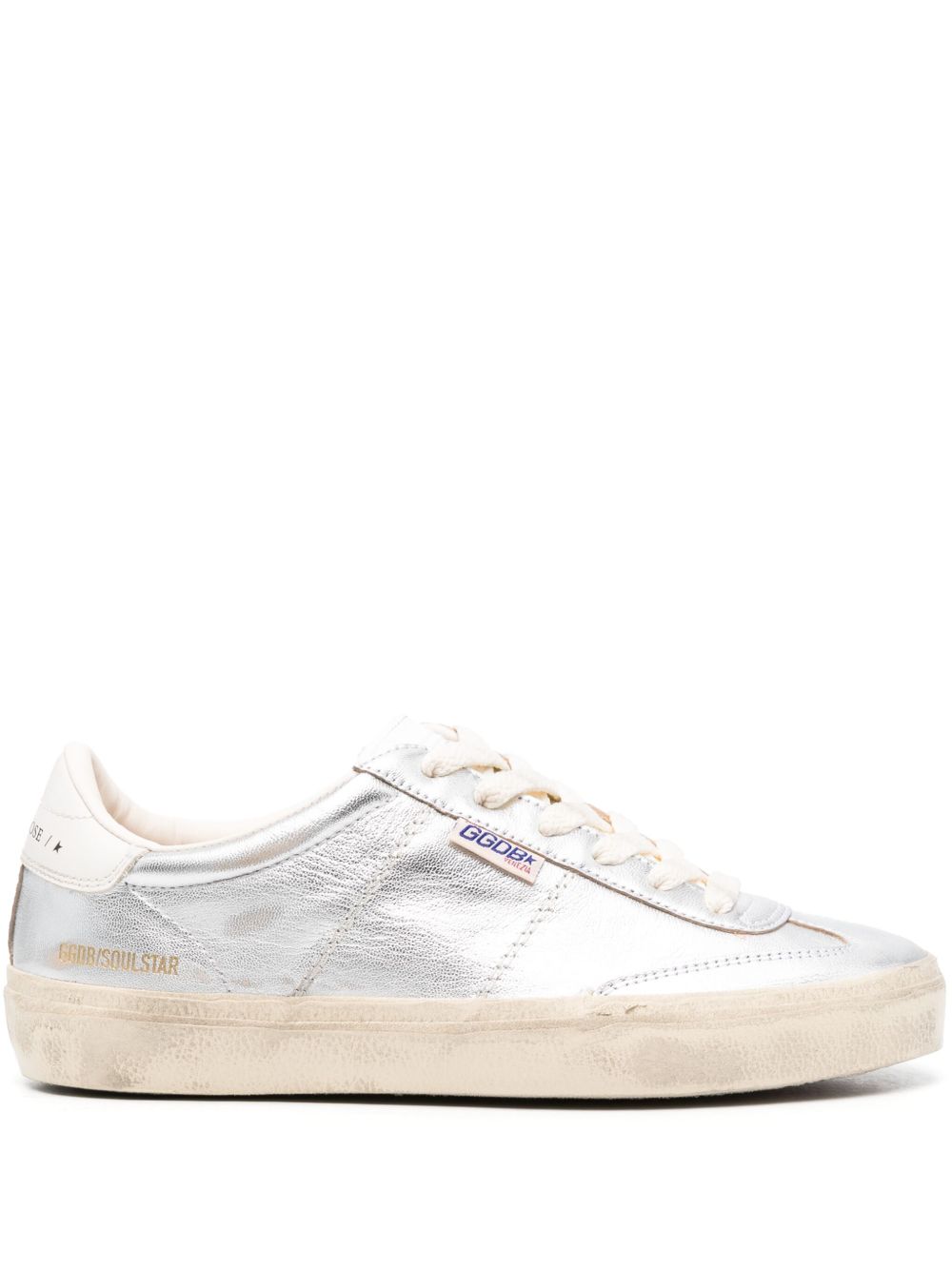 Golden Goose Soul-Star 金属感皮质运动鞋 - 银色
