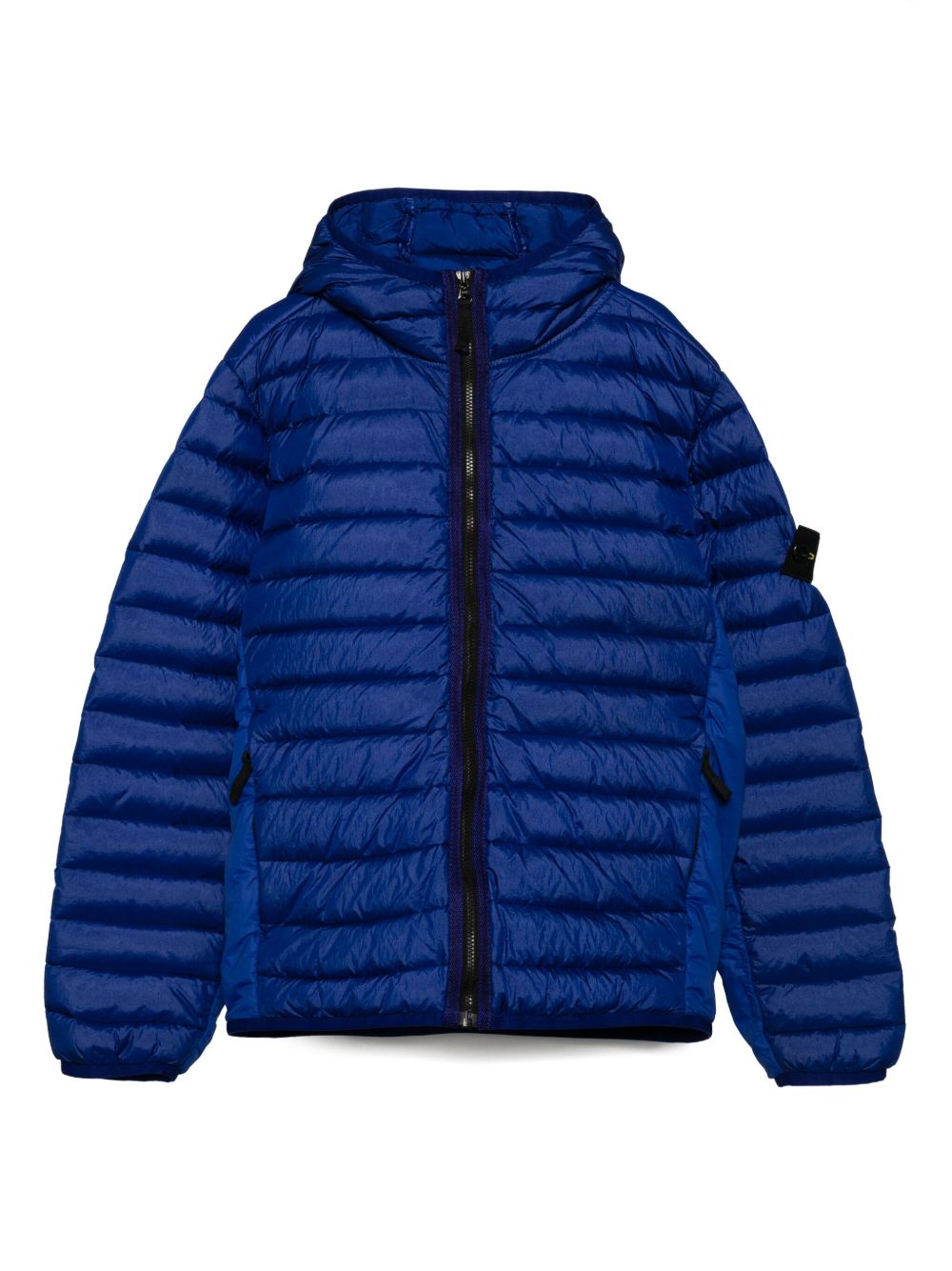 Stone Island Junior 拉链填充夹克 - 蓝色