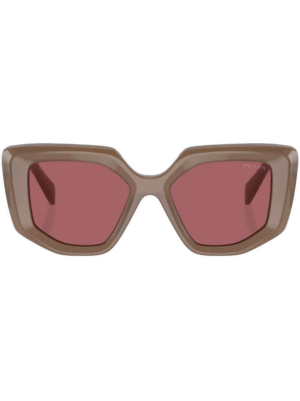 Prada Eyewear Prada PR 14ZS 超大框太阳眼镜 - 褐色