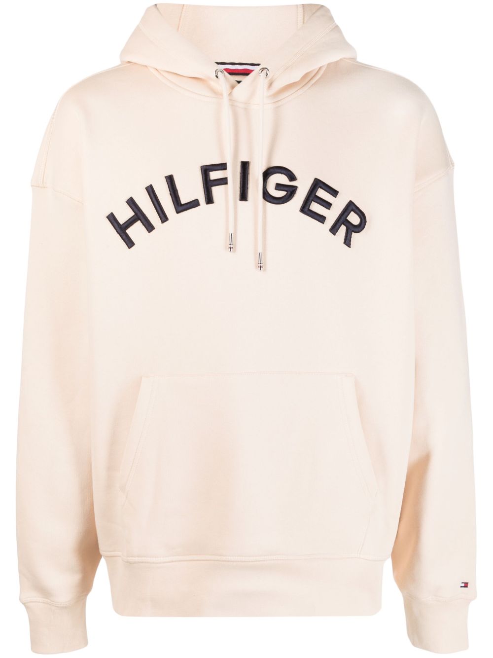 Tommy Hilfiger logo刺绣长袖连帽衫 - 中性色