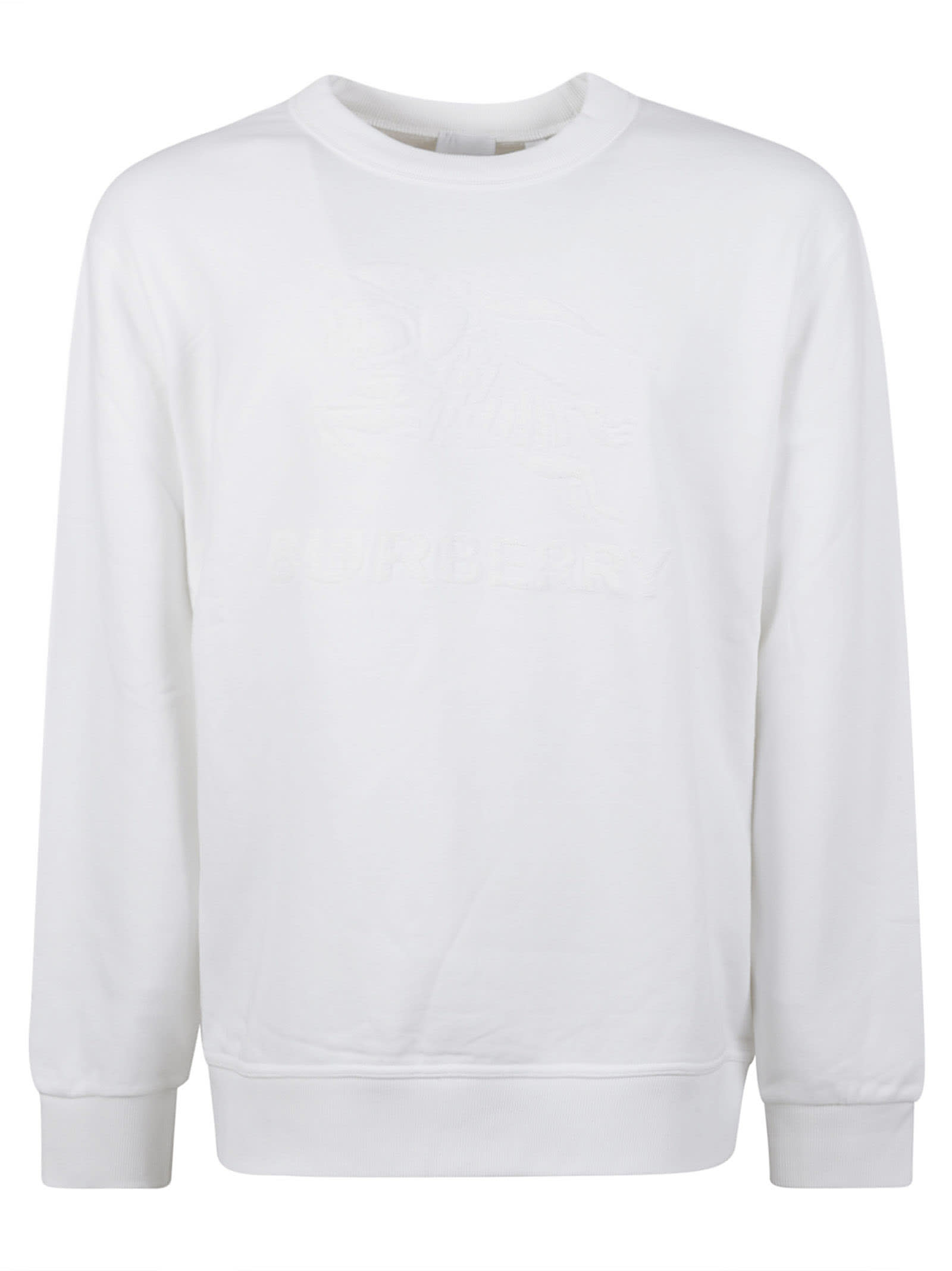 Burberry Logo Embroidered Rib Sweatshirt