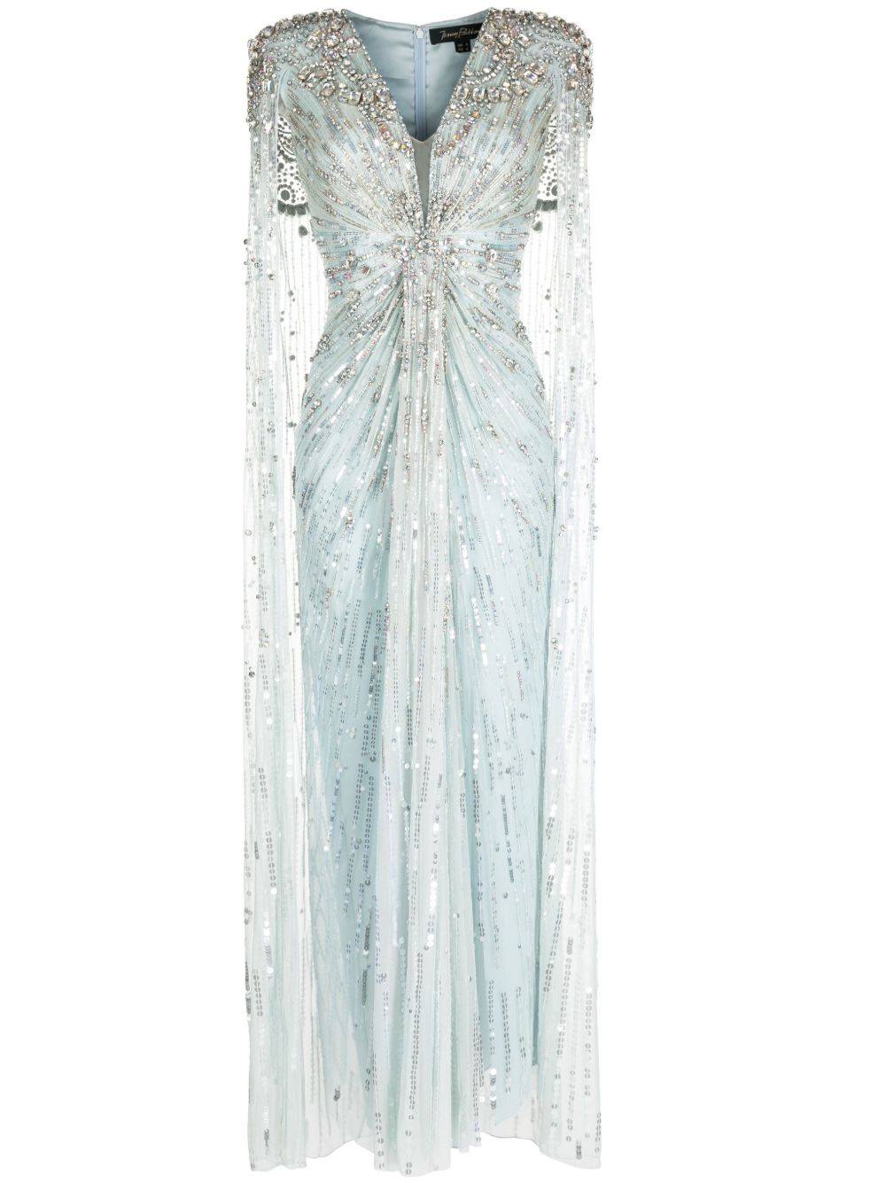 Jenny Packham Lotus Lady 亮片缀饰礼服 - 蓝色