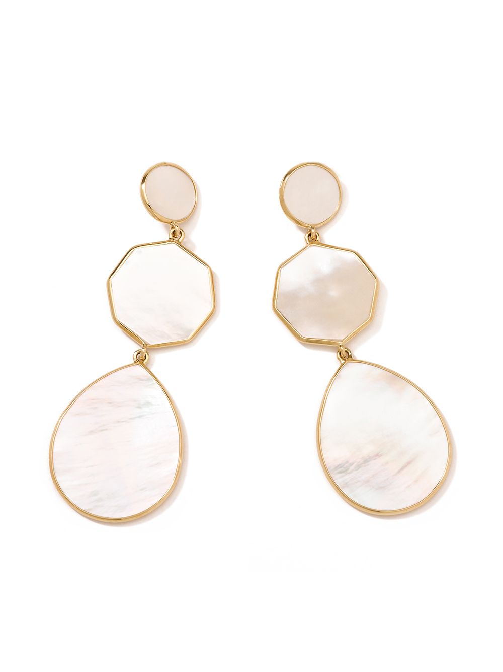 IPPOLITA Polished Rock Candy Crazy 8's 18K黄金吊饰耳环 - 金色