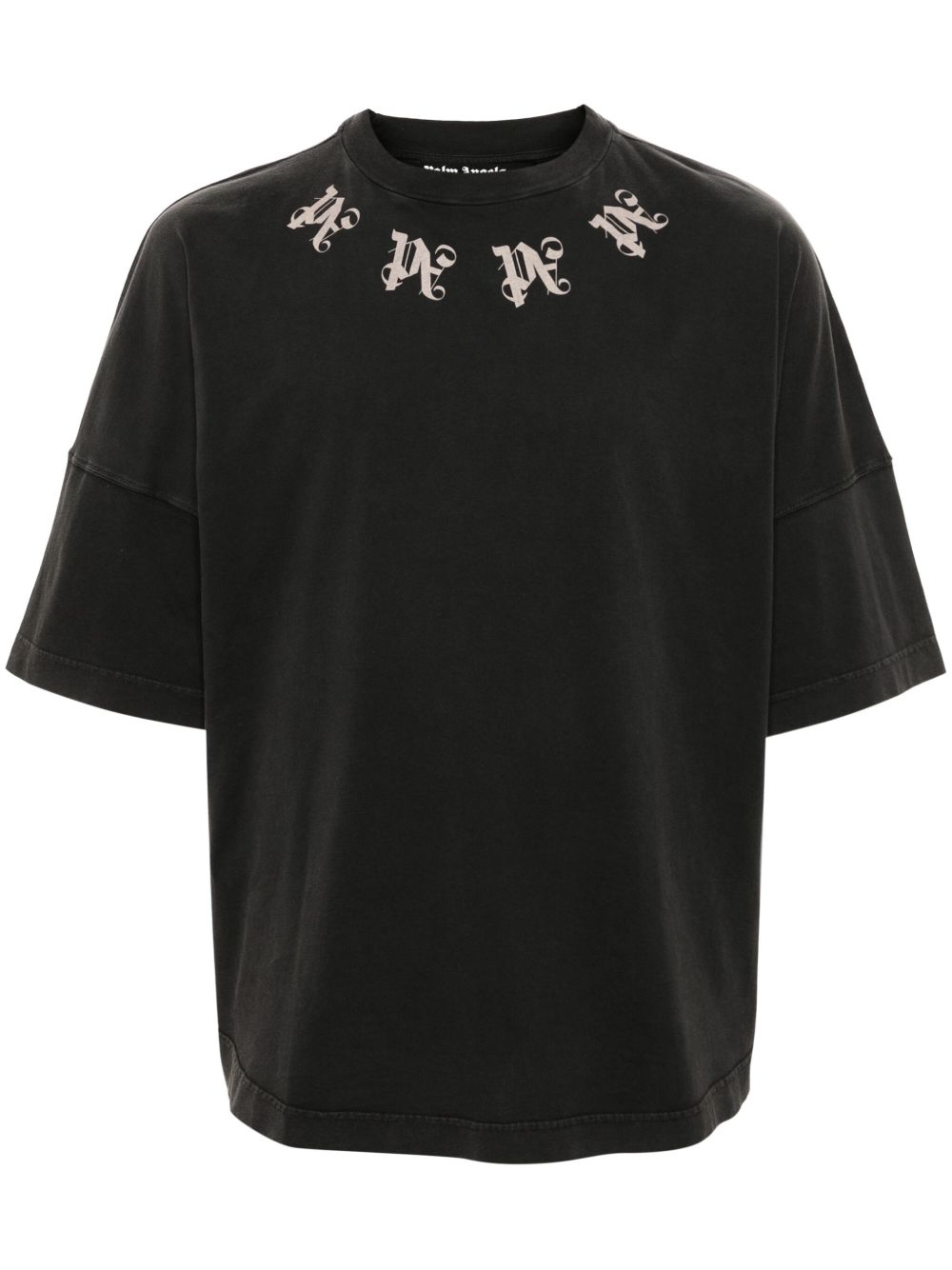Palm Angels 经典logo印花棉T恤 - 灰色