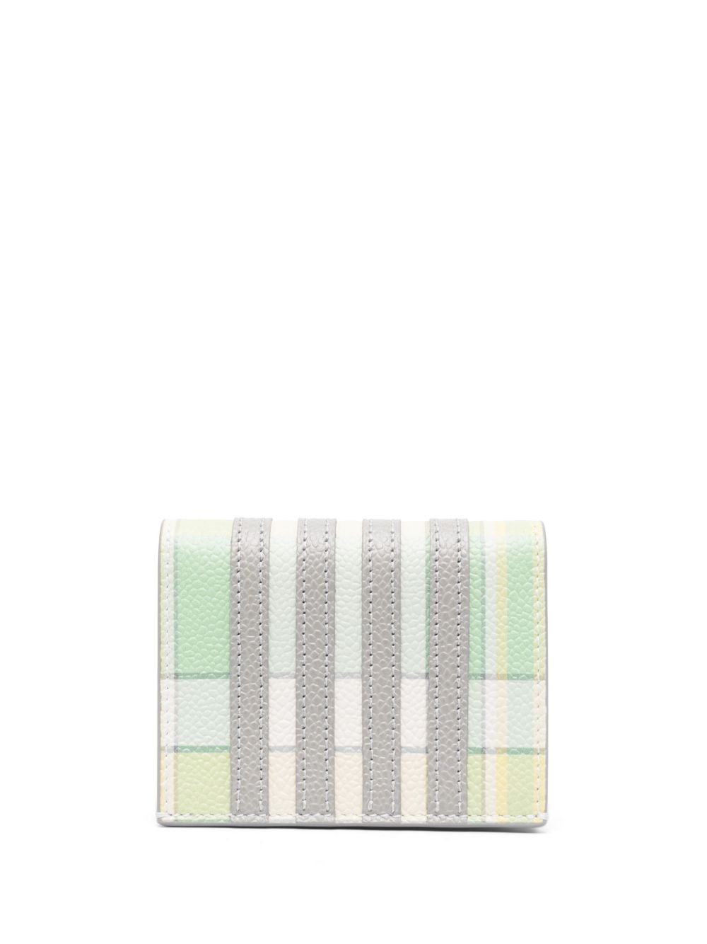 Thom Browne 格纹对折钱包 - 绿色