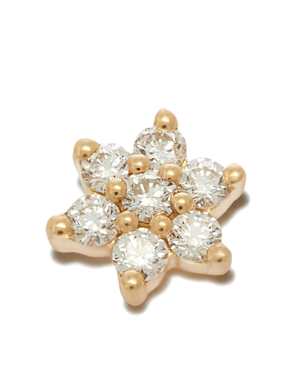 MARIA TASH 18K黄金 Flower 钻石耳钉 - 金色