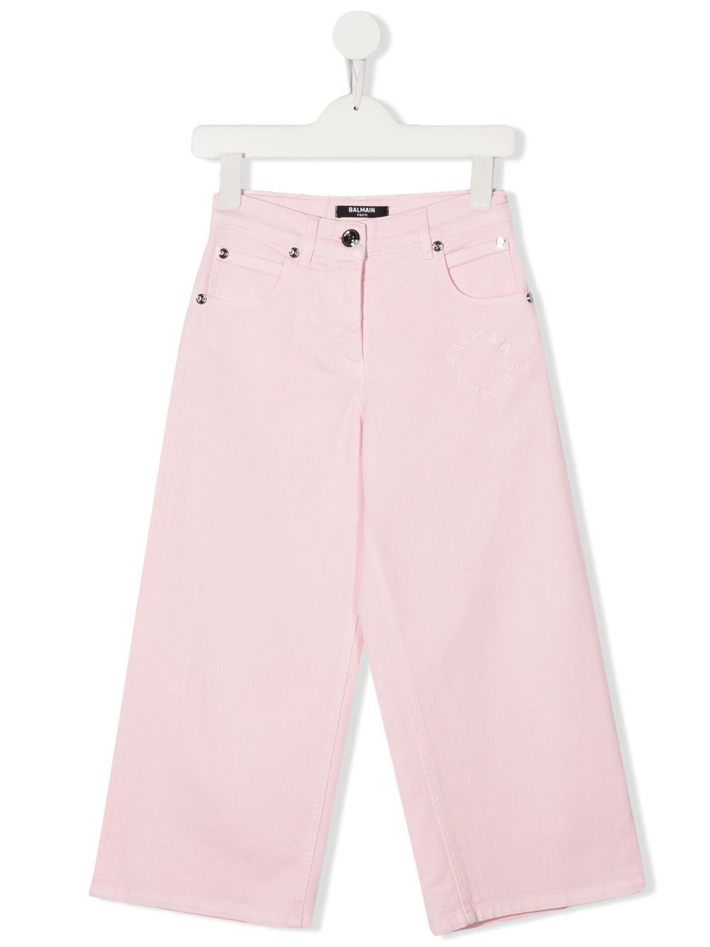Balmain Kids 巴尔曼 直筒长裤 - 粉色