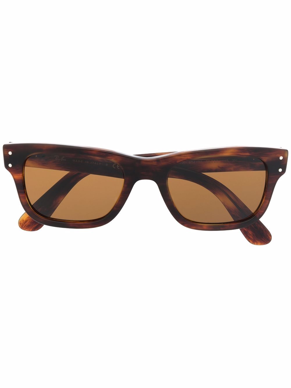Ray-Ban Mr Burbank 长方形镜框太阳眼镜 - 黑色