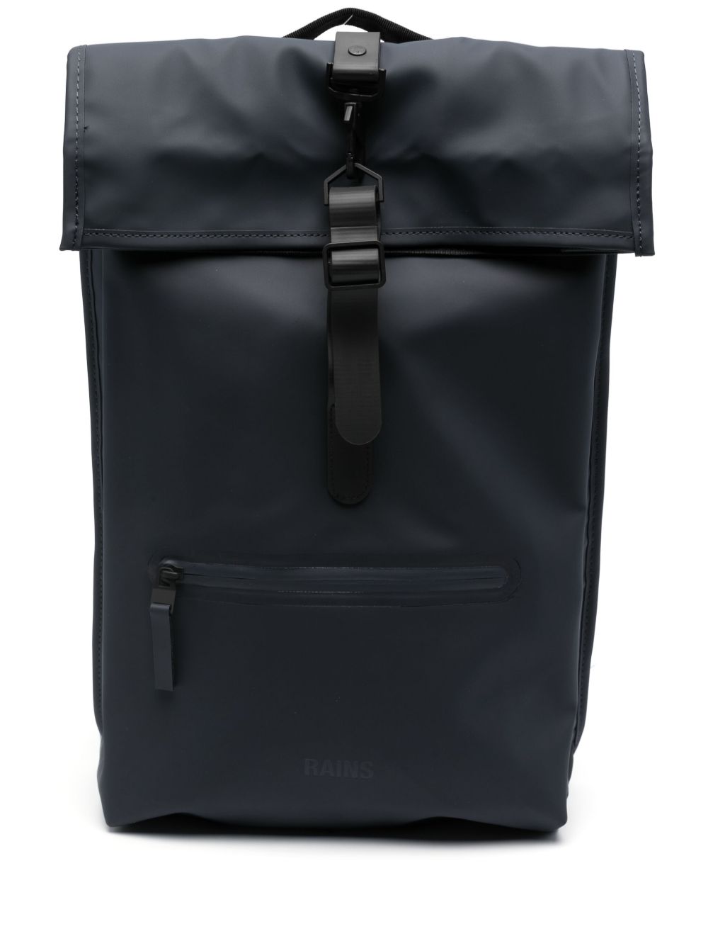 Rains Rolltop logo压花背包 - 蓝色