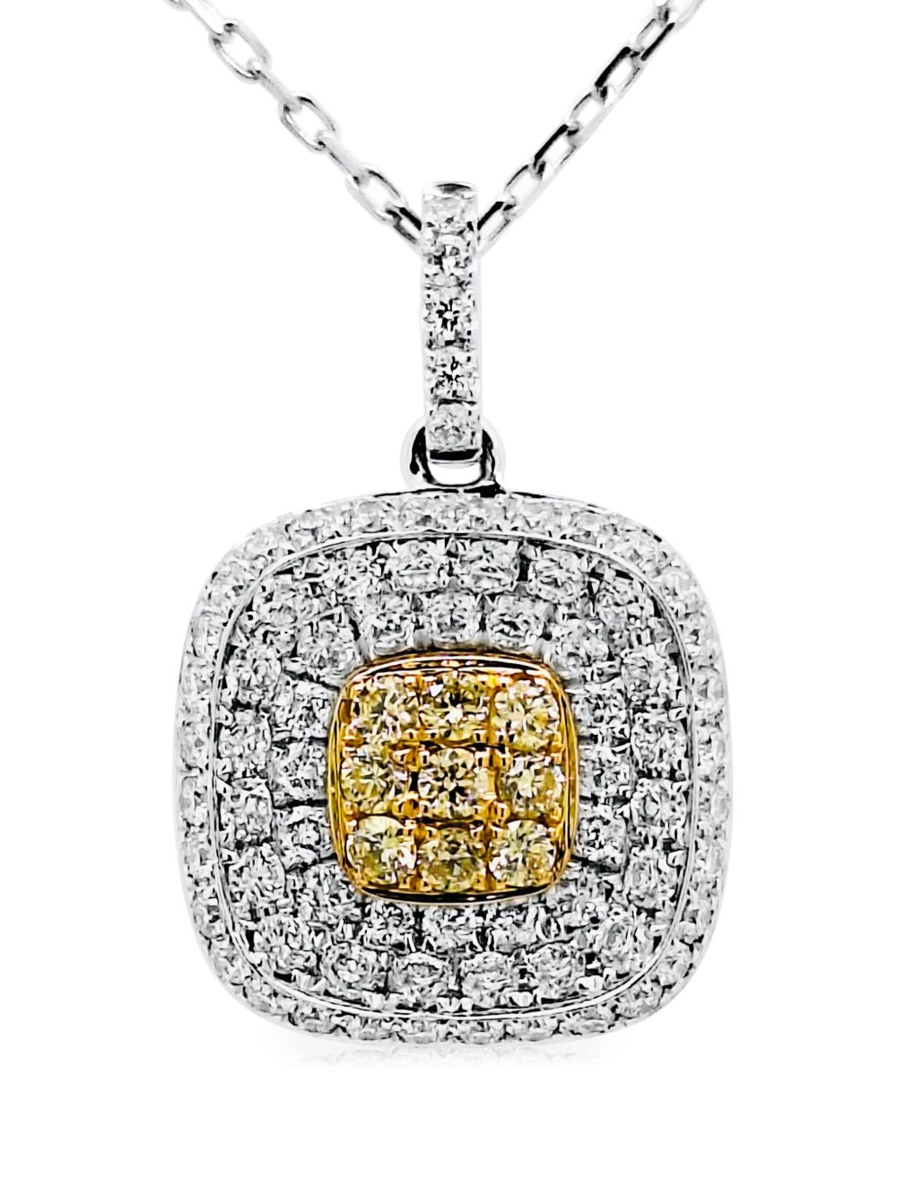 HYT Jewelry 18K白金钻石项链 - 白色
