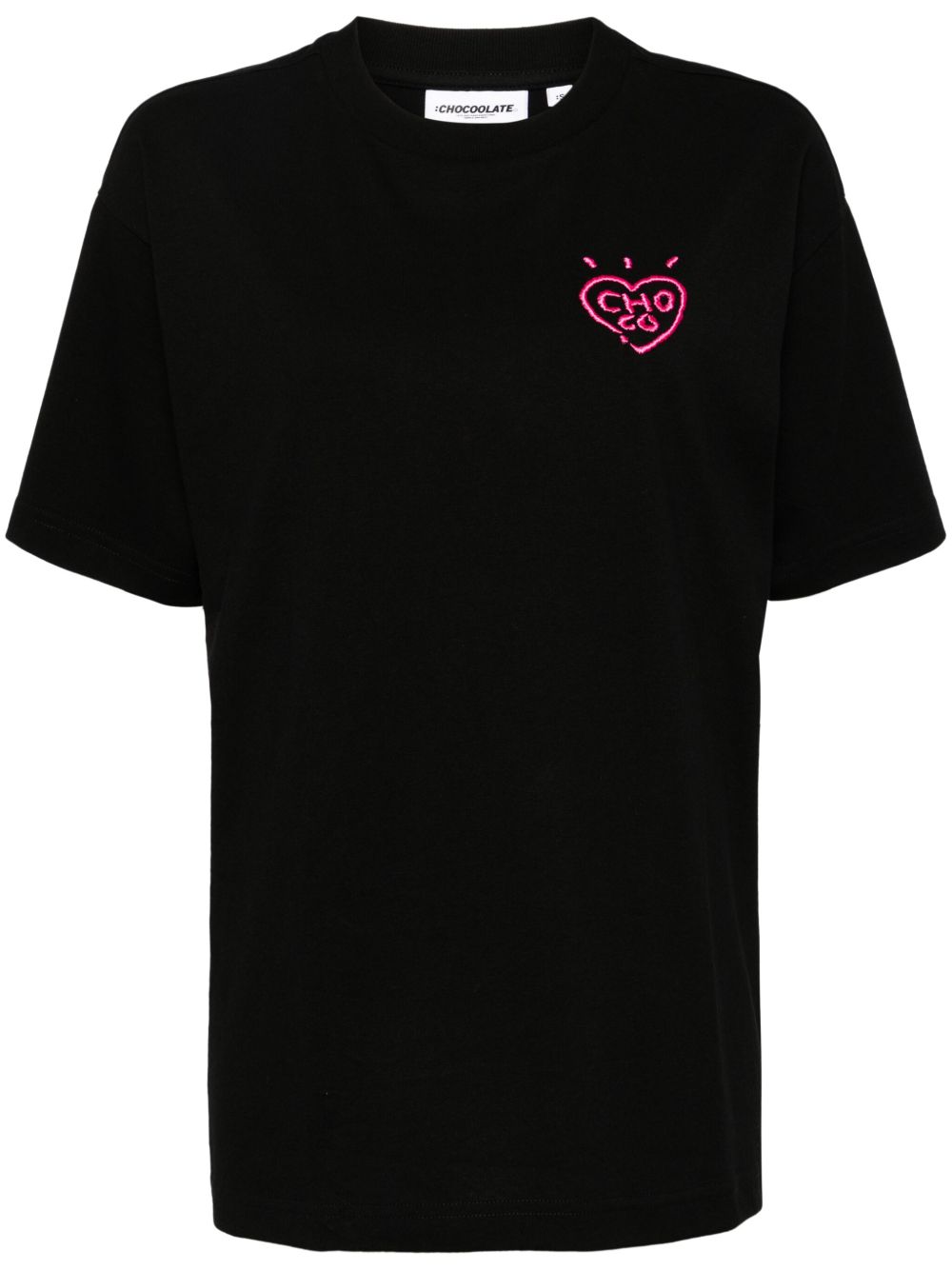 CHOCOOLATE logo图案印花棉T恤 - 黑色