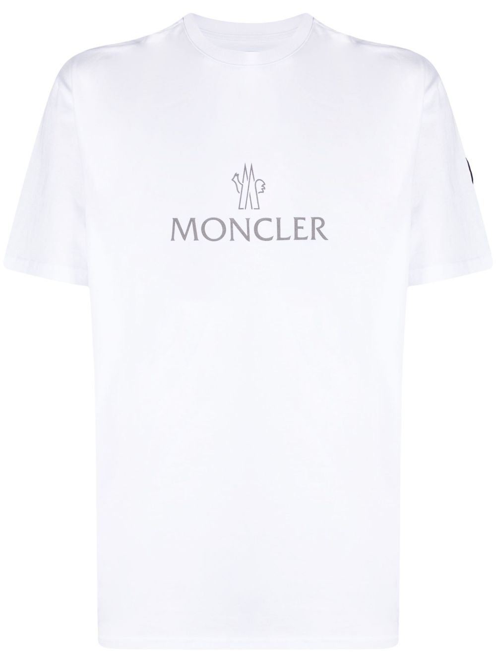 Moncler logo印花棉T恤 - 白色