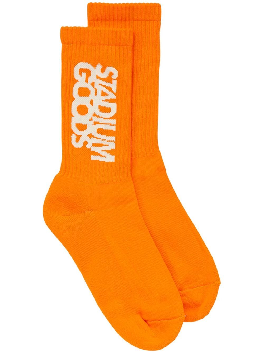 STADIUM GOODS® logo刺绣针织袜 - 橘色