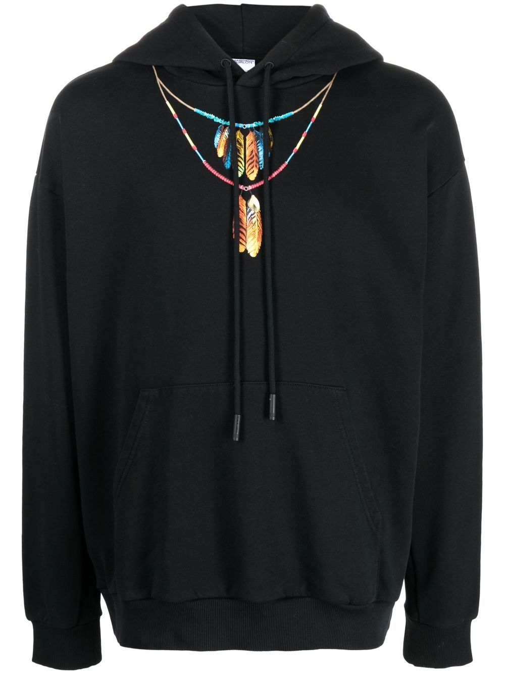 Marcelo Burlon County of Milan 图案印花卫衣式连帽衫 - 黑色