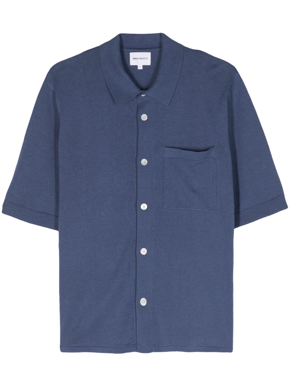 Norse Projects Rollo 短袖针织衬衫 - 蓝色