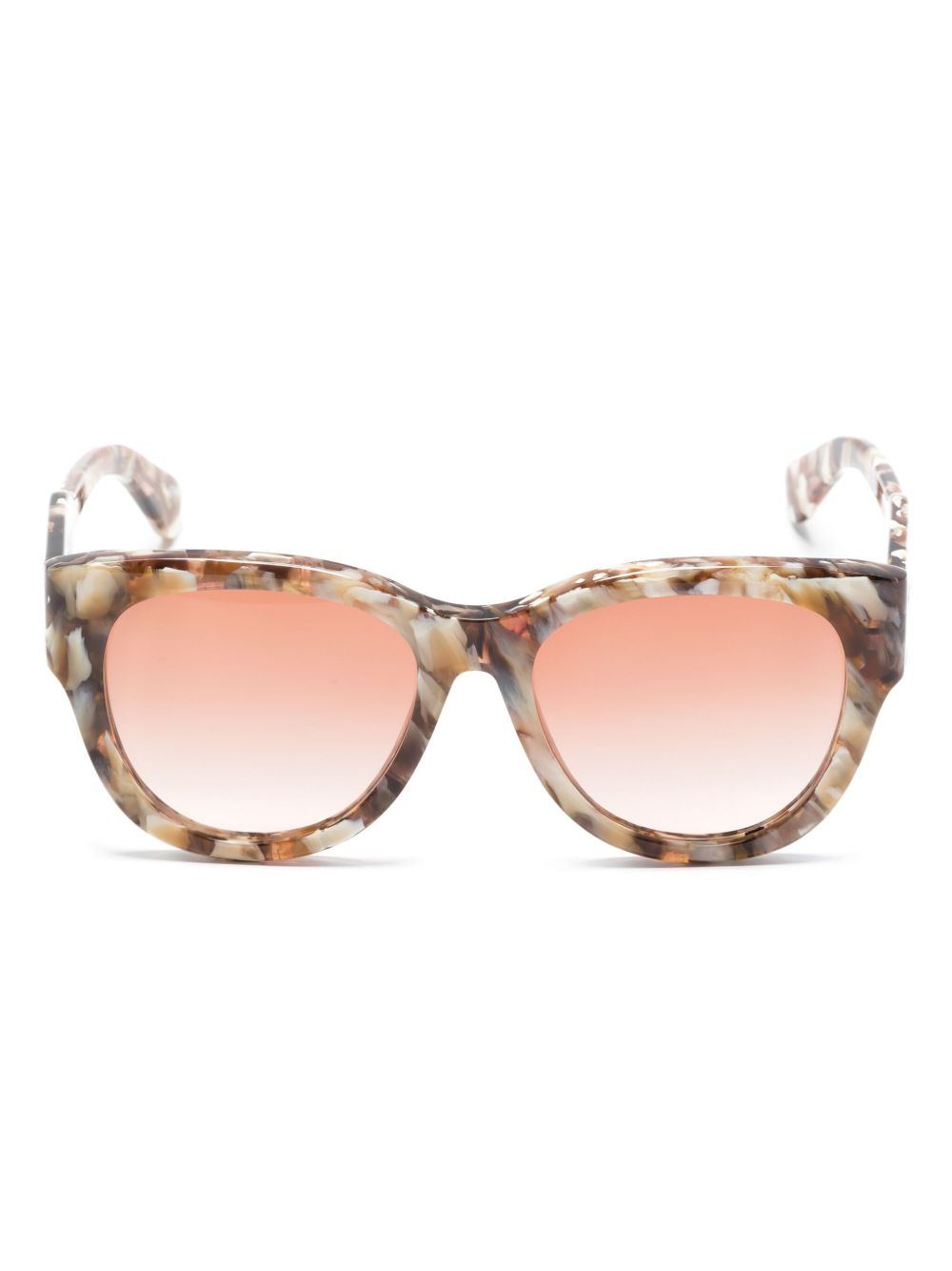 Chloé Eyewear Gayia 超大镜框太阳眼镜 - 褐色