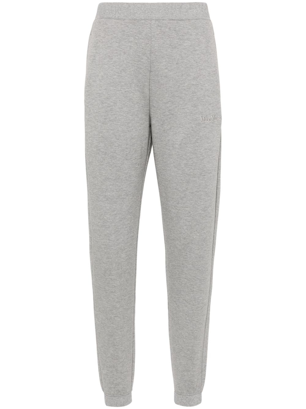 'S Max Mara logo刺绣混色运动裤 - 灰色