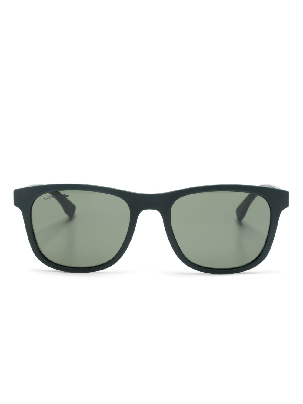 Lacoste logo雕刻方框太阳眼镜 - 绿色