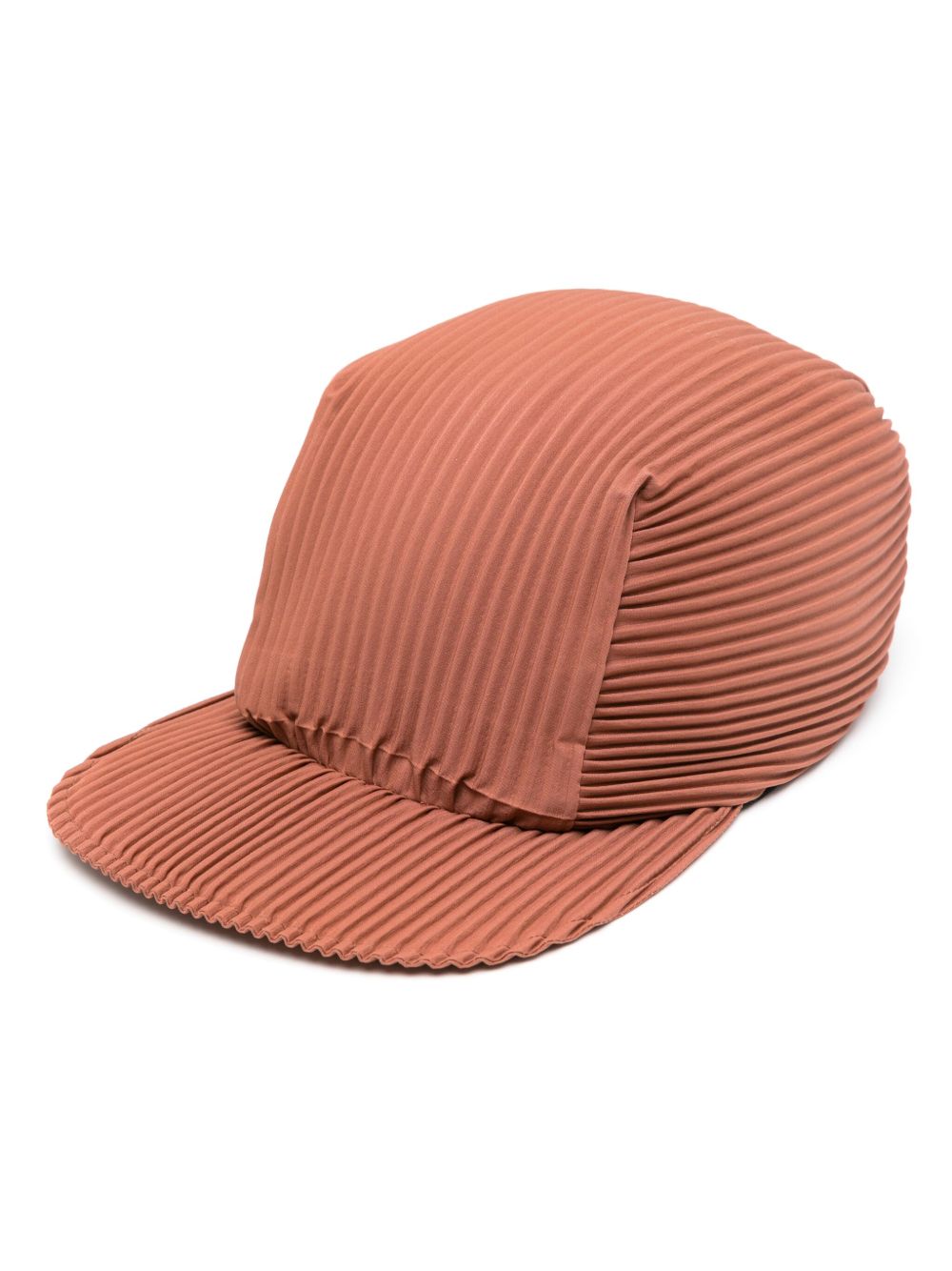 Homme Plissé Issey Miyake Pleats 褶饰鸭舌帽 - 褐色