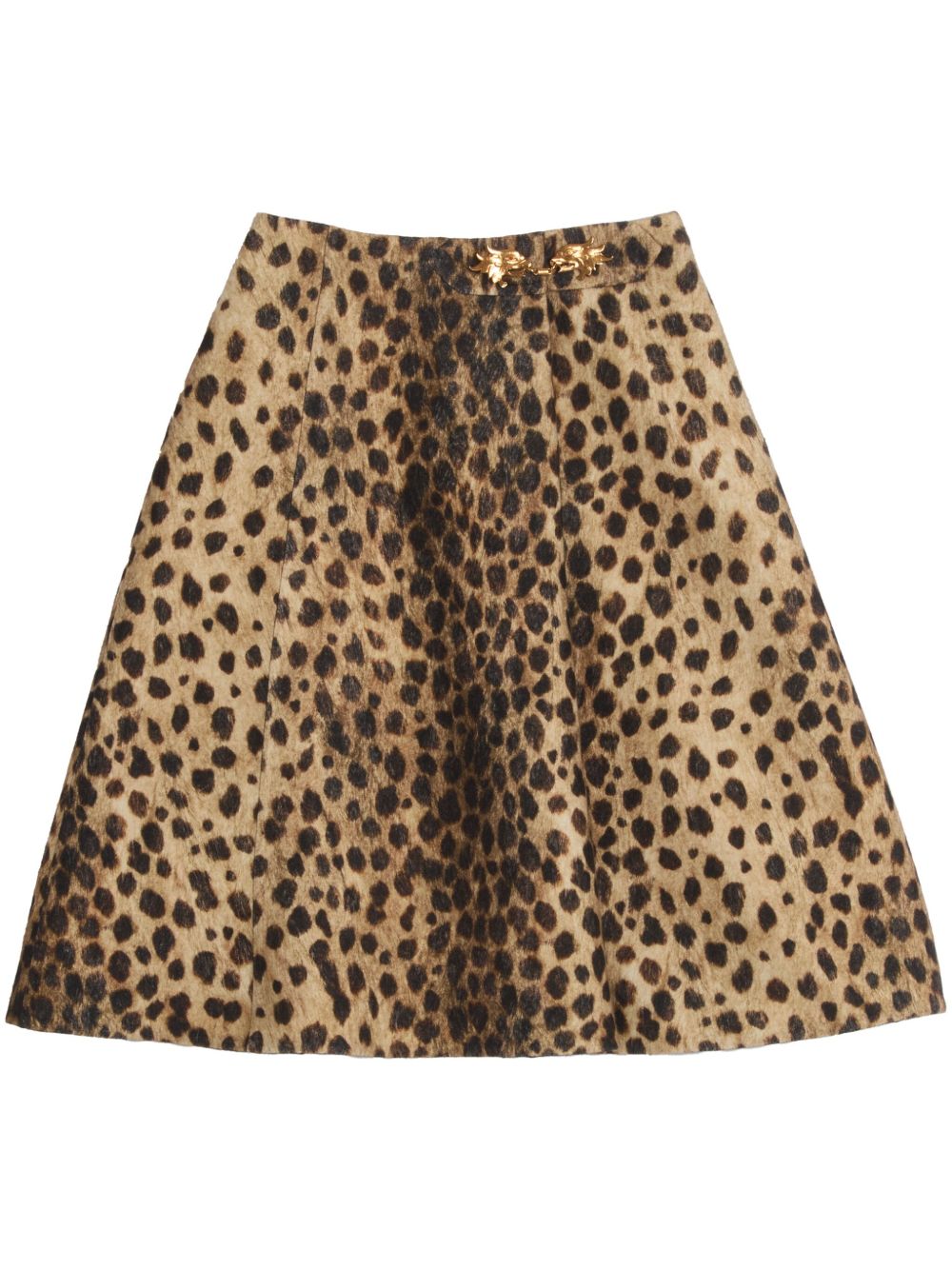Valentino Garavani Jaguar Spots 羊毛半身裙 - 褐色