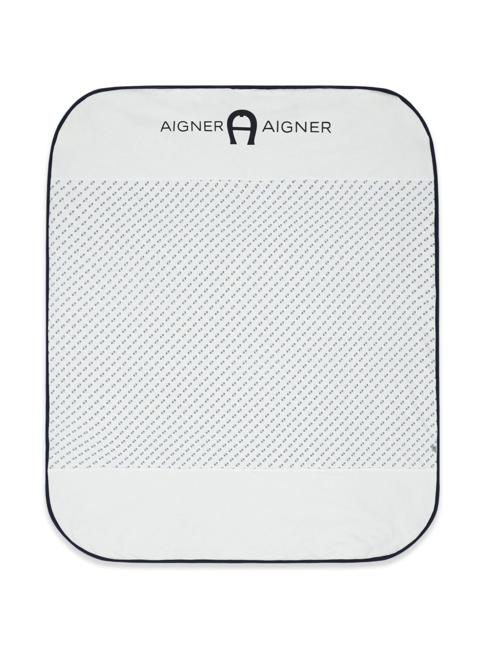 Aigner Kids logo印花毯子 - 白色