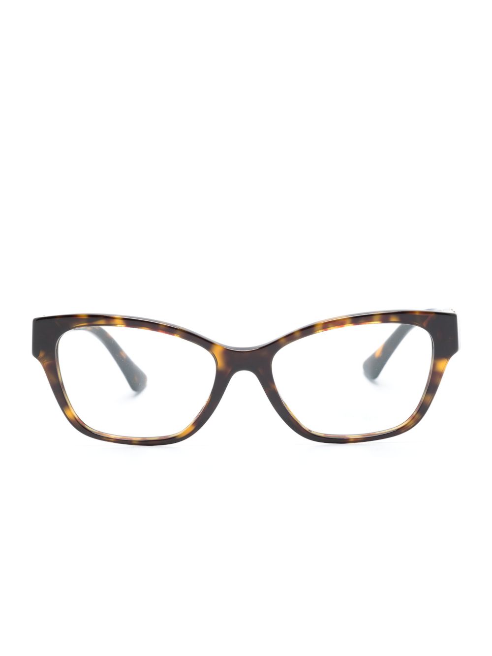 Versace Eyewear 美杜莎标牌猫眼框眼镜 - 褐色